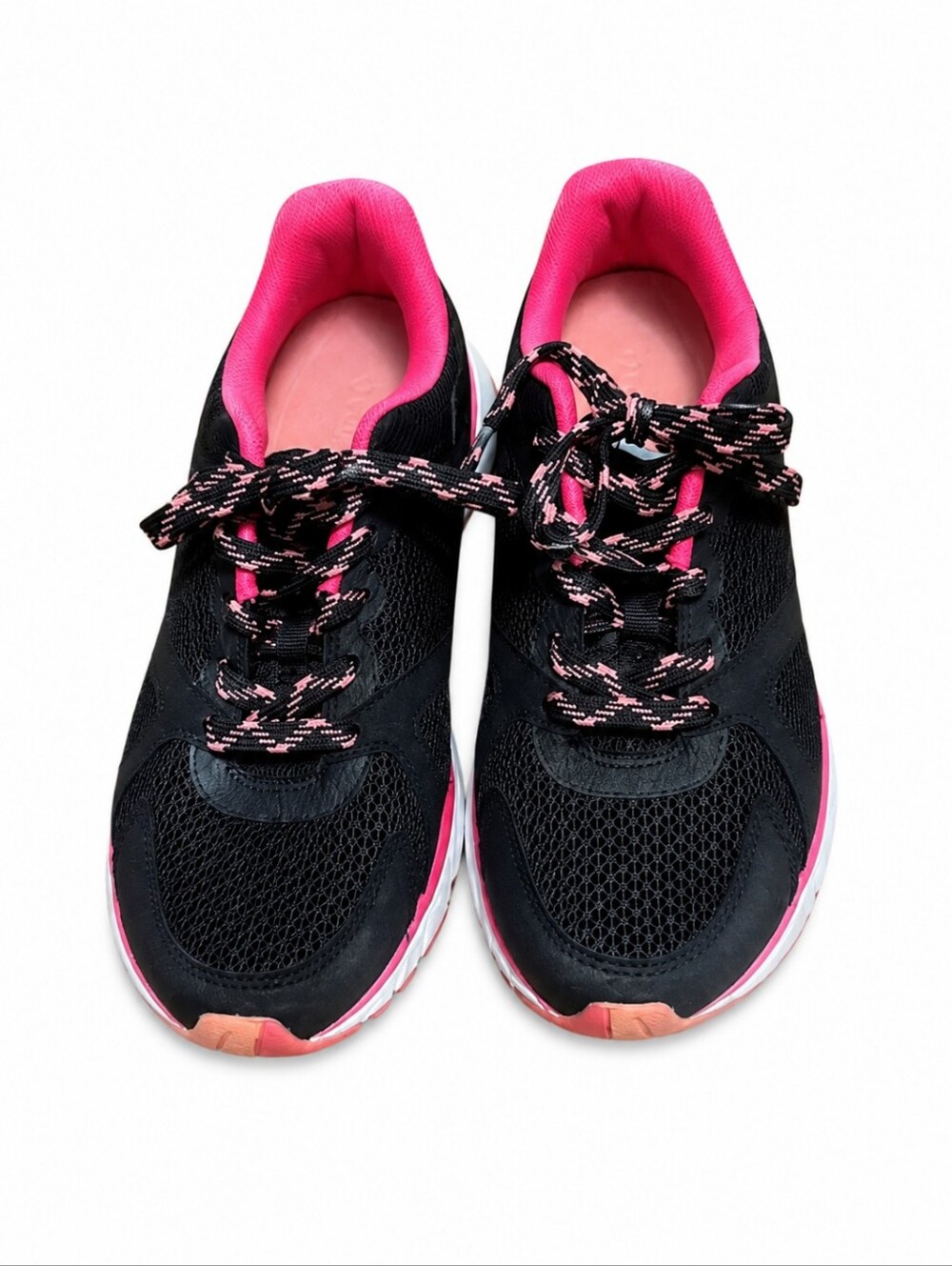 Vionic Tokyo Women’s Size 7.5 Black Pink Athletic Walking Running Shoes Sneakers